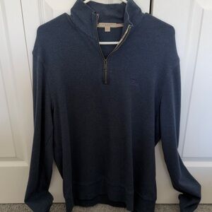Burberry Navy Half-Zip Sweatshirt